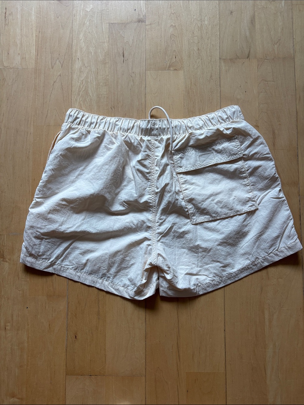 Women’s Lightweight Drawstring Shorts - Cream - Picture 2 of 2